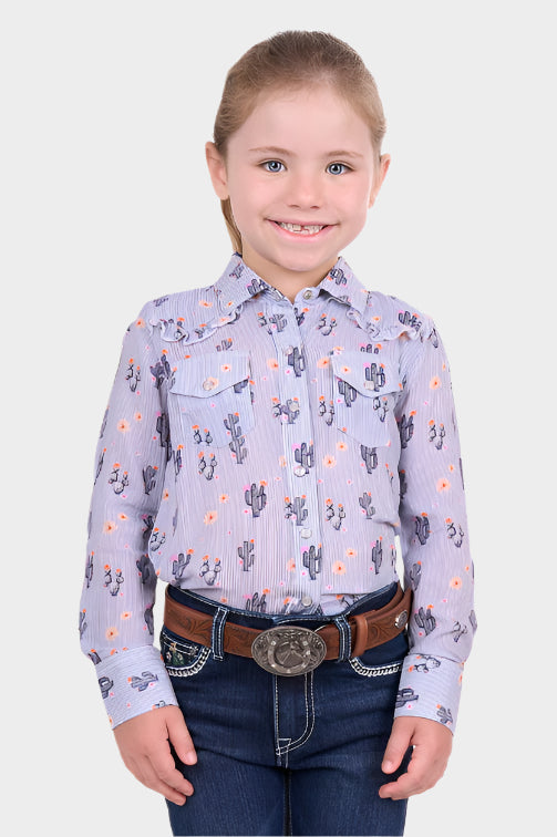 PURE WESTERN GIRLS MAVIS L/S SHIRT (NAVY)