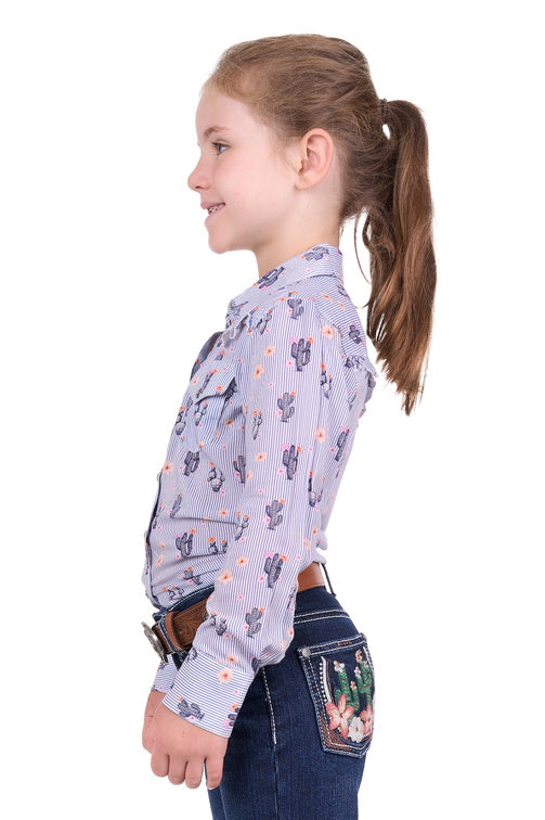 PURE WESTERN GIRLS MAVIS L/S SHIRT (NAVY)