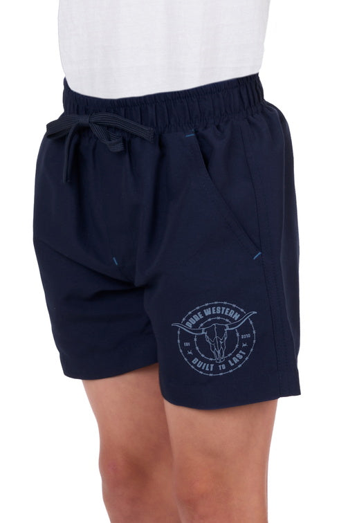 PURE WESTERN BOYS WALKER BOARDSHORT (NAVY)