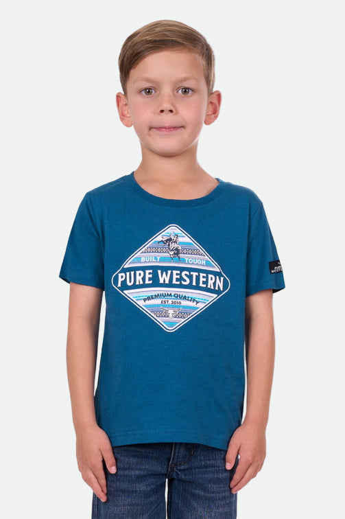 PURE WESTERN BOYS TODD S/S TEE (DENIM (Clearance)