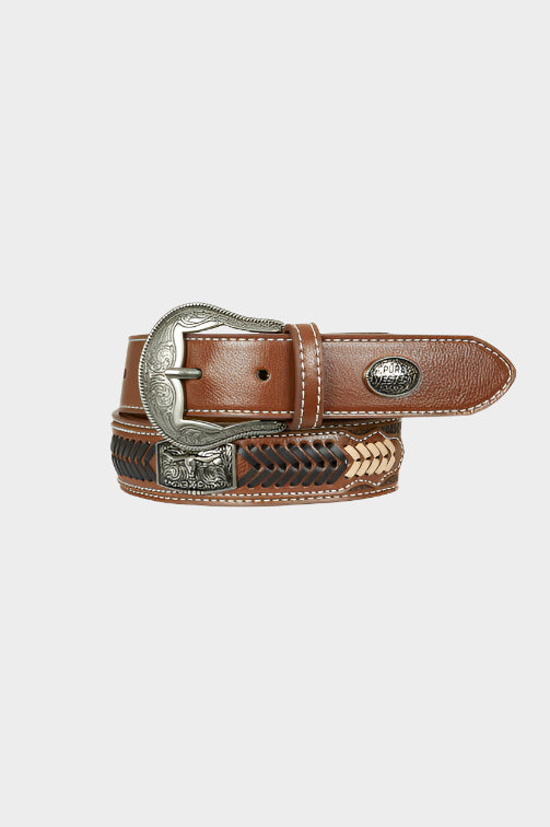 PURE WESTERN KIDS ZACHARY BELT (DARK TAN)