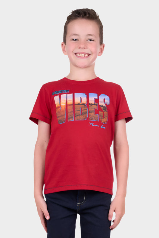 THOMAS COOK BOYS ROWAN S/S TEE (RED)
