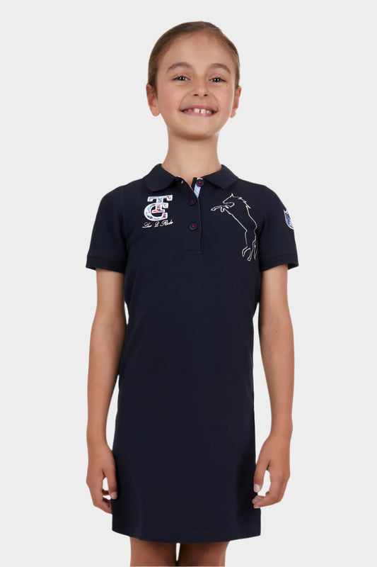 THOMAS COOK GIRLS LUNA S/S POLO DRESS (NAVY)
