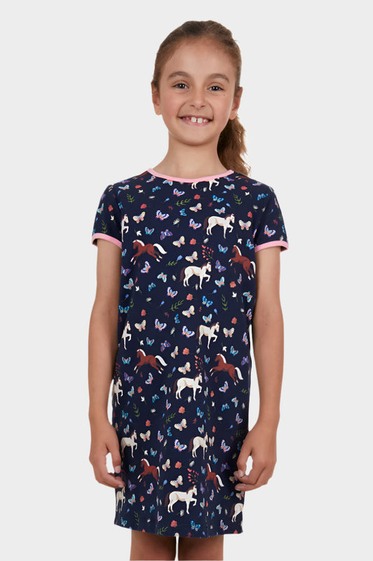 THOMAS COOK GIRLS BUTTERFLY NIGHTIE (NAVY)