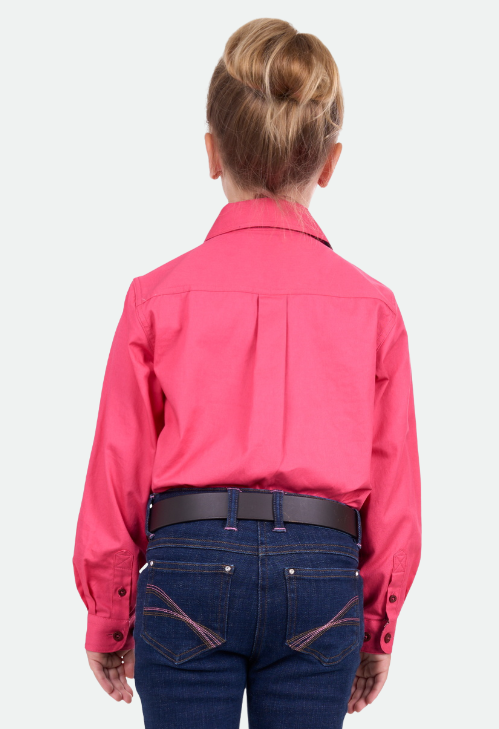 THOMAS COOK GIRLS LIGHT HALF PLACKET L/S SHIRT (WATERMELON) (Clearance)