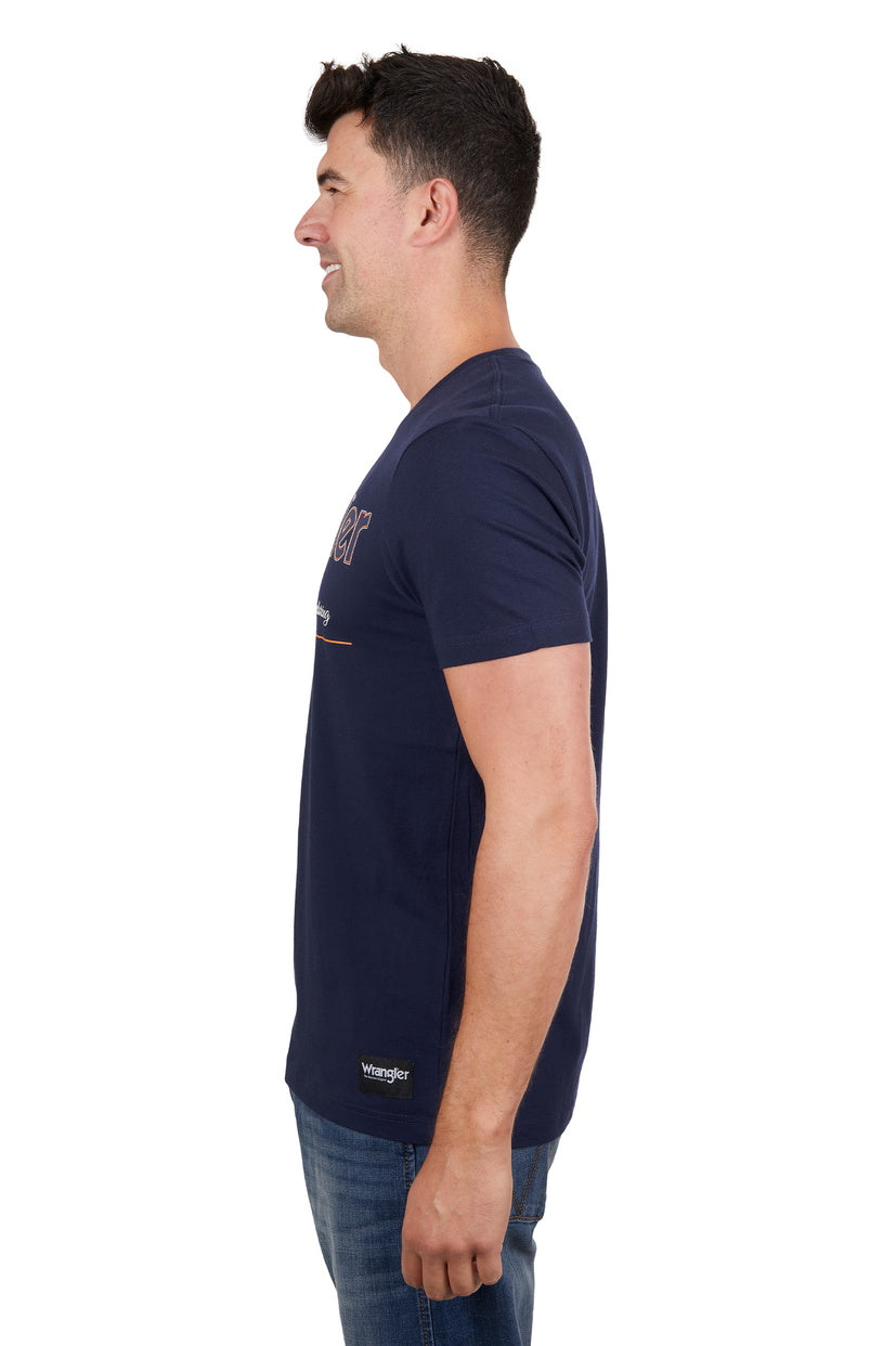 WRANGLER MENS OWEN S/S TEE (NAVY)