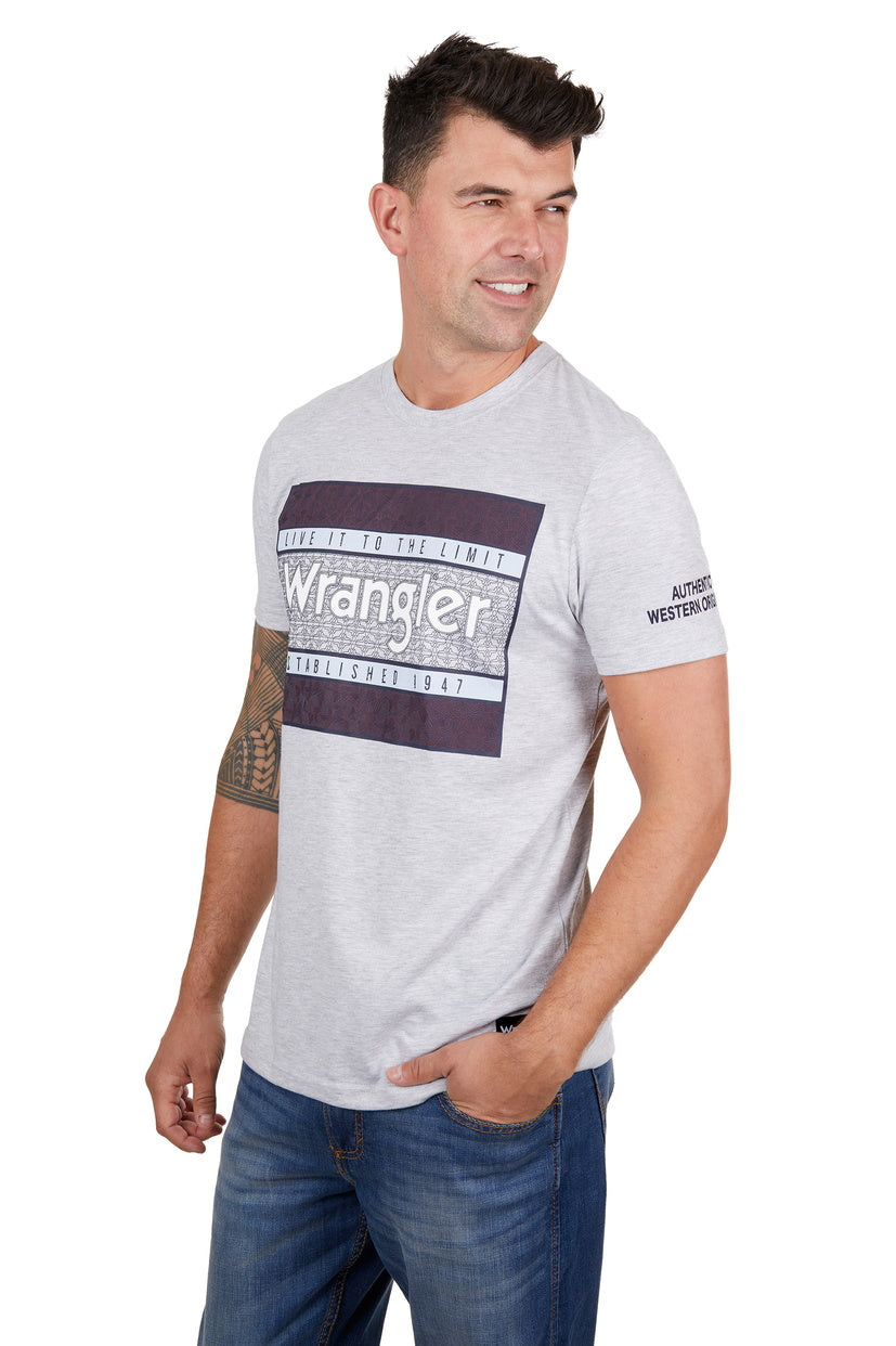 WRANGLER MENS NOAH S/S TEE (WHITE MARLE)