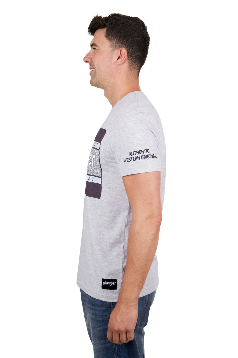 WRANGLER MENS NOAH S/S TEE (WHITE MARLE)