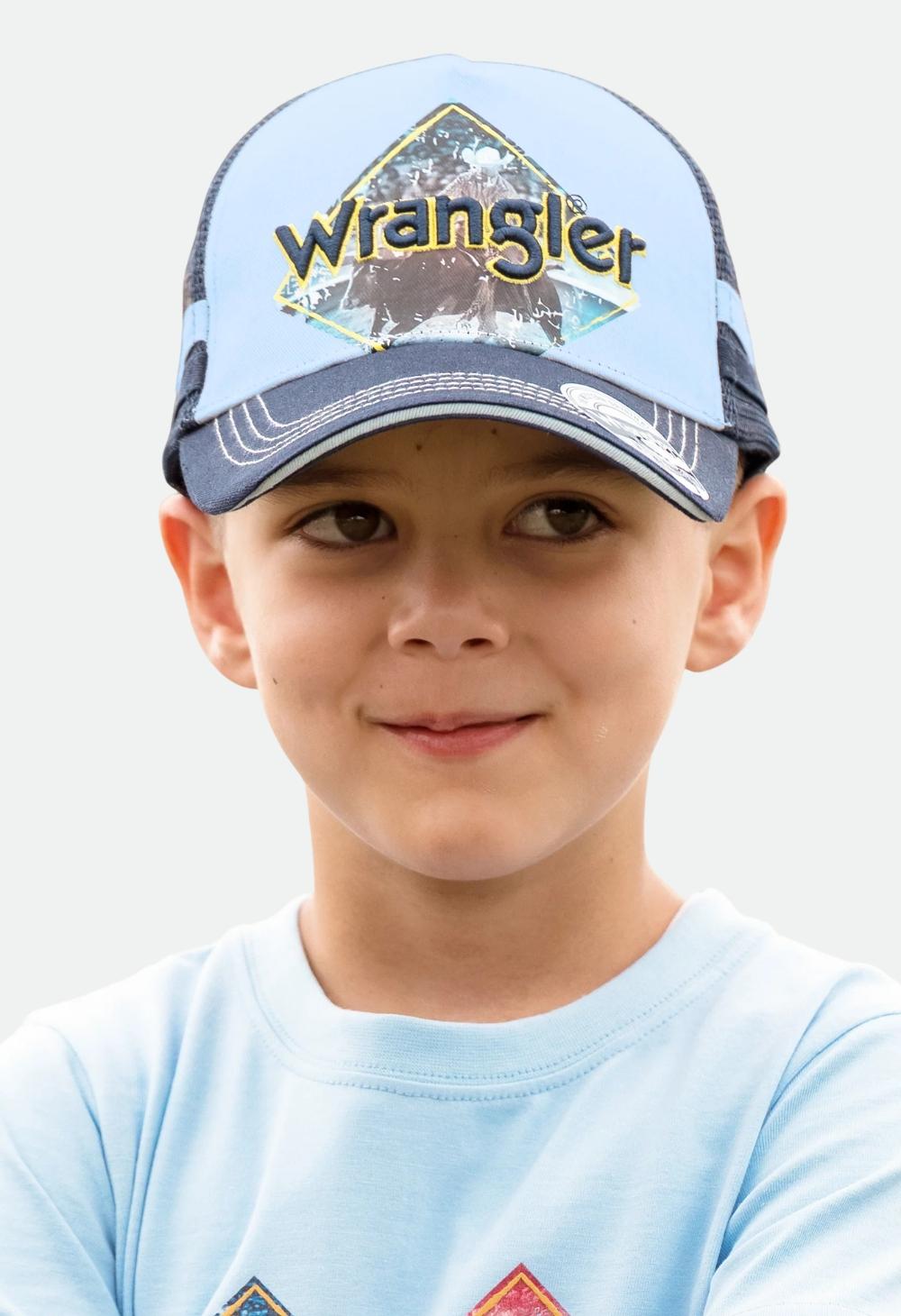 Wrangler Boy's Bruno Trucker Cap - Blue/Navy