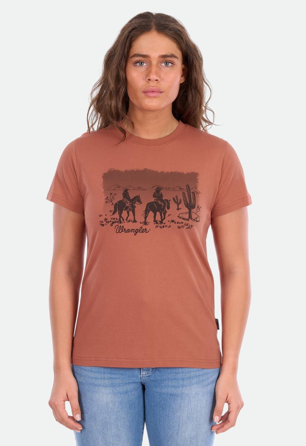 Wrangler Women's Adele Short Sleeve Tee – Copper