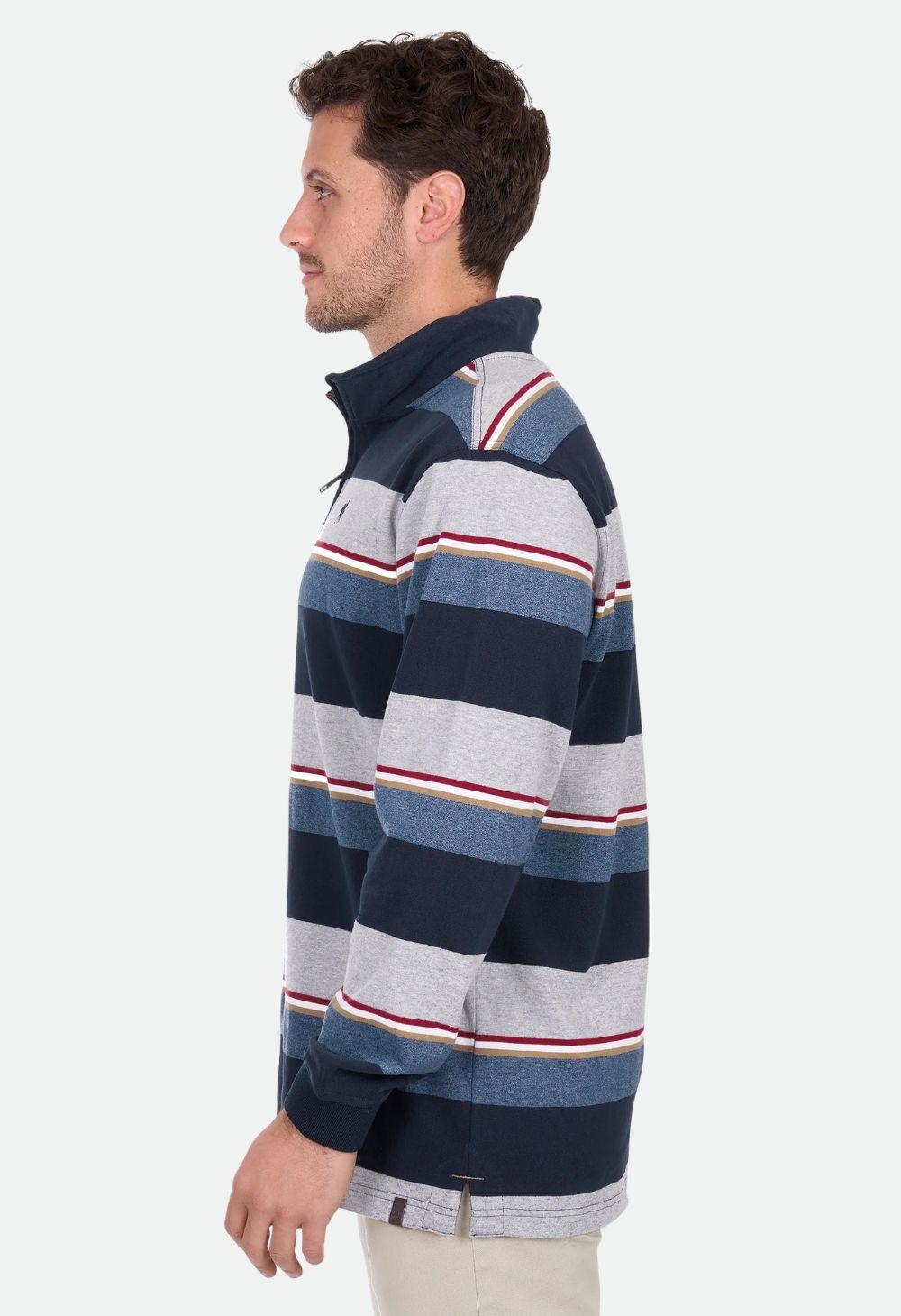 Thomas Cook – Men’s Nathan 1/4 Zip Stripe Rugby