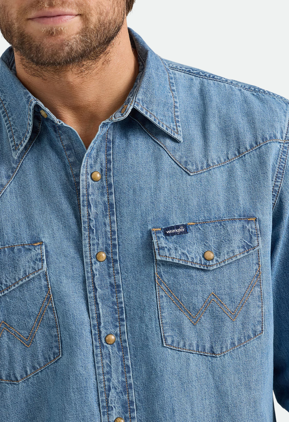 Wrangler® Men's Classic Denim Western Snap Shirt