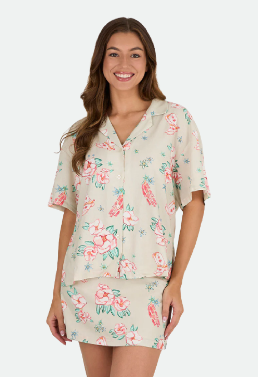 Ringers Western Womens Last Dance Button Down Shirt - Off White
