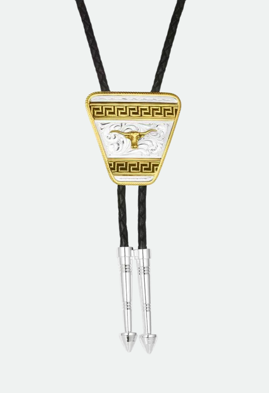 MONTANA HONOR AND GRIT BOLO TIE WITH LONGHORN
