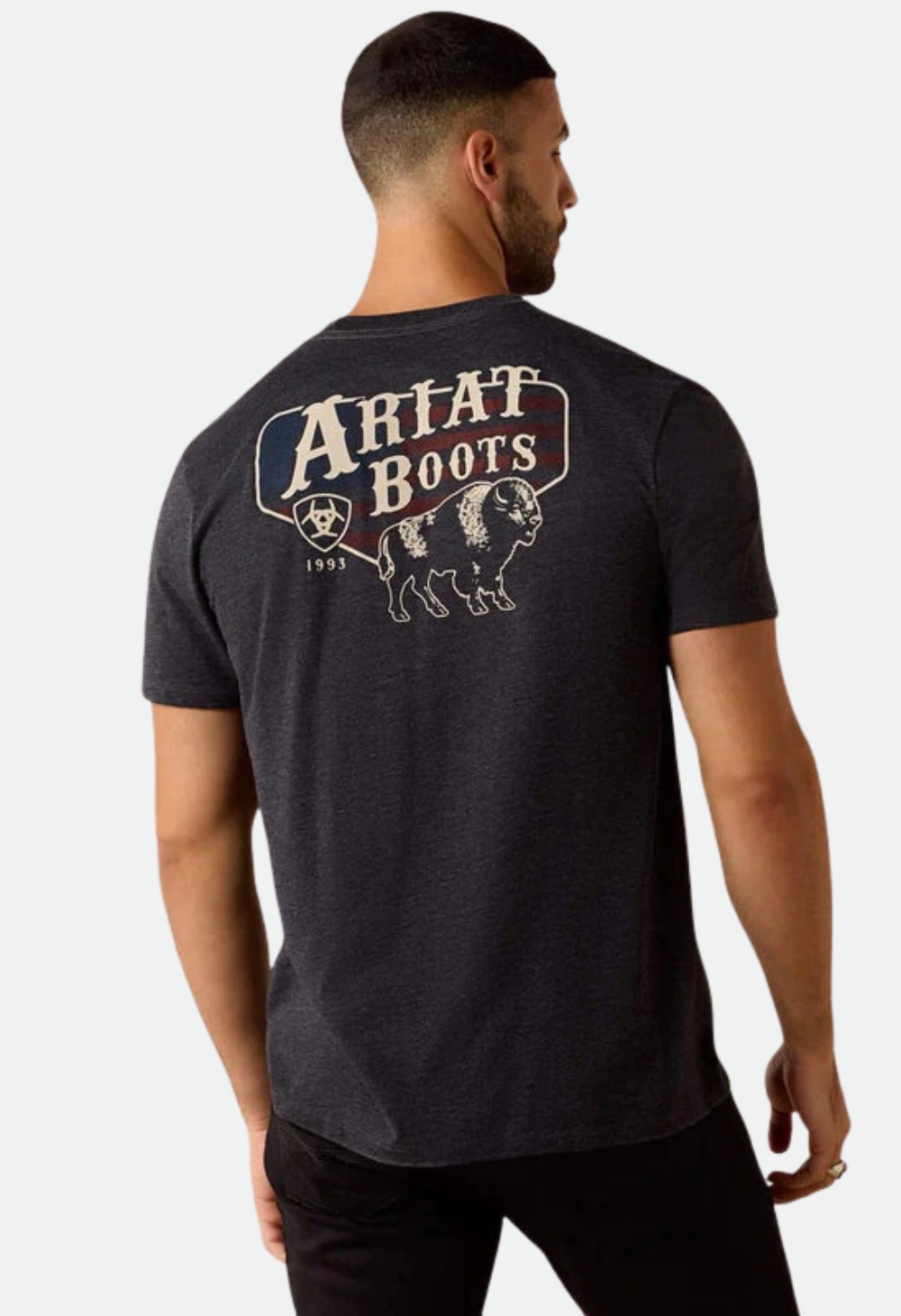 Ariat Men's American Bison Classic Fit T-Shirt - Charcoal Heather