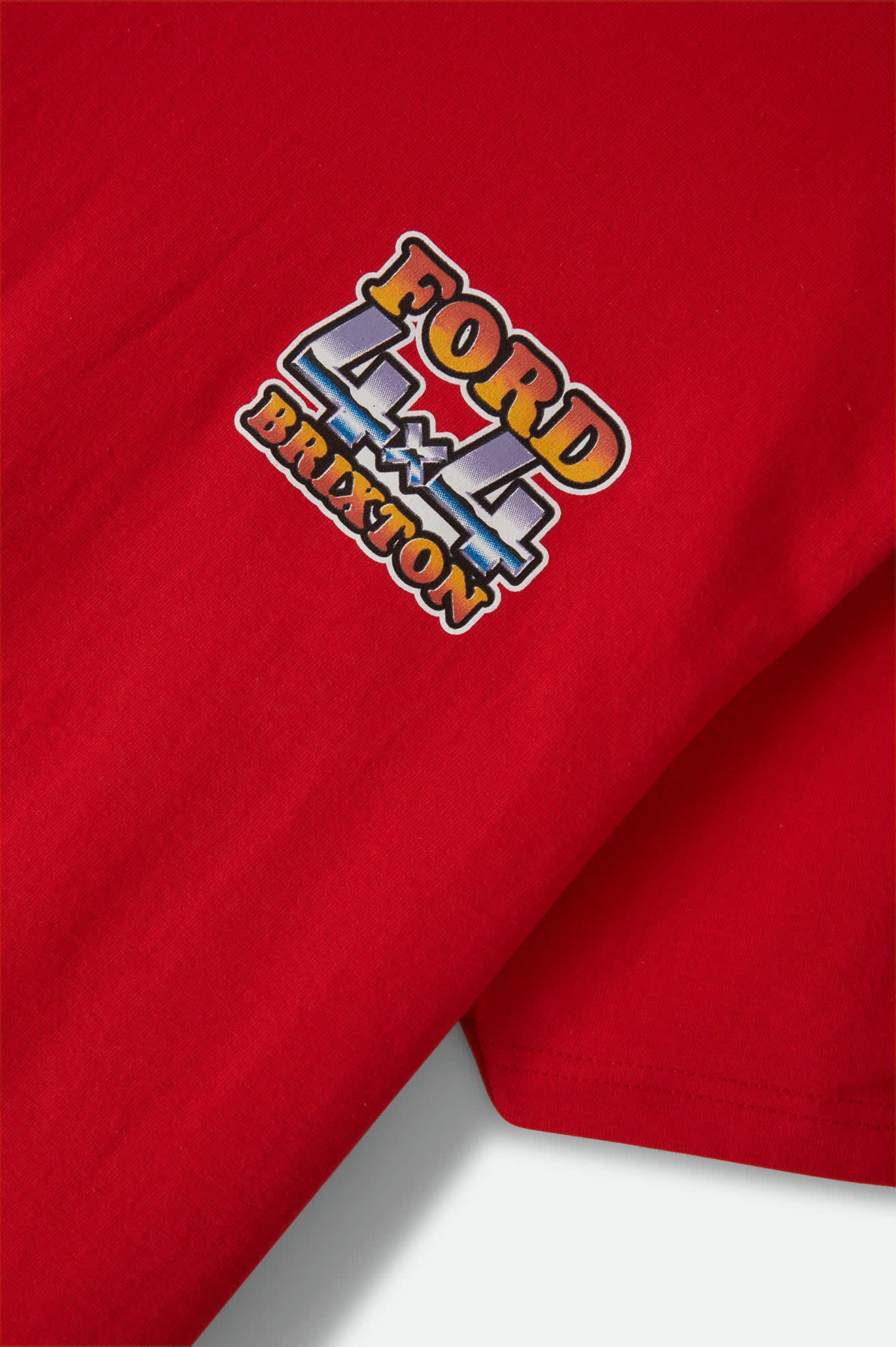 Brixton Men's Ford 4x4 Chrome T-Shirt - Rangoon Red