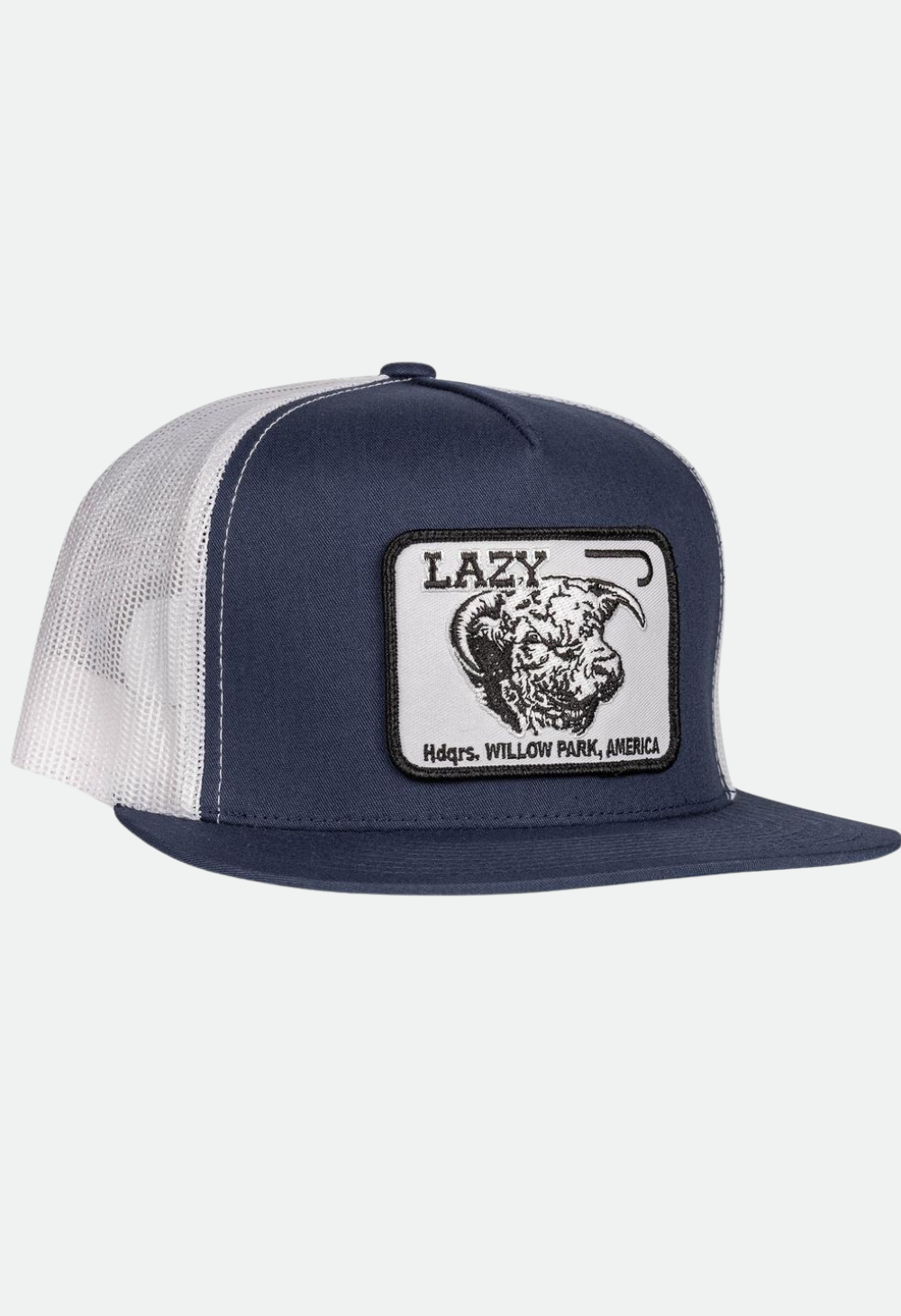 Lazy J Ranch Navy & White Willow Cattle Headquarters Classic Five Panel Trucker Hat