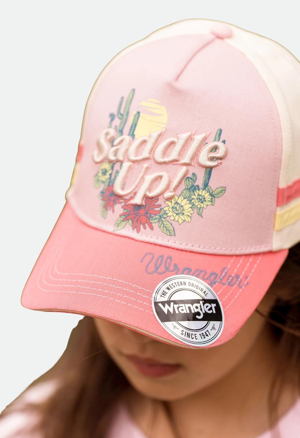 Wrangler Girls’ Imogen Full Back Cap - Pink
