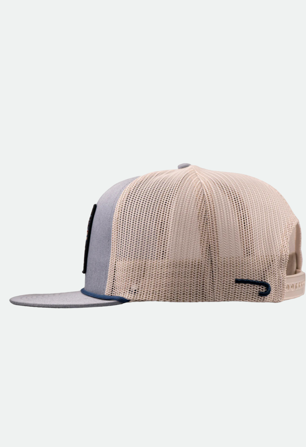 Lazy J Ranch Chambray & Tan Aztec Tribal Classic Rope Trucker Hat
