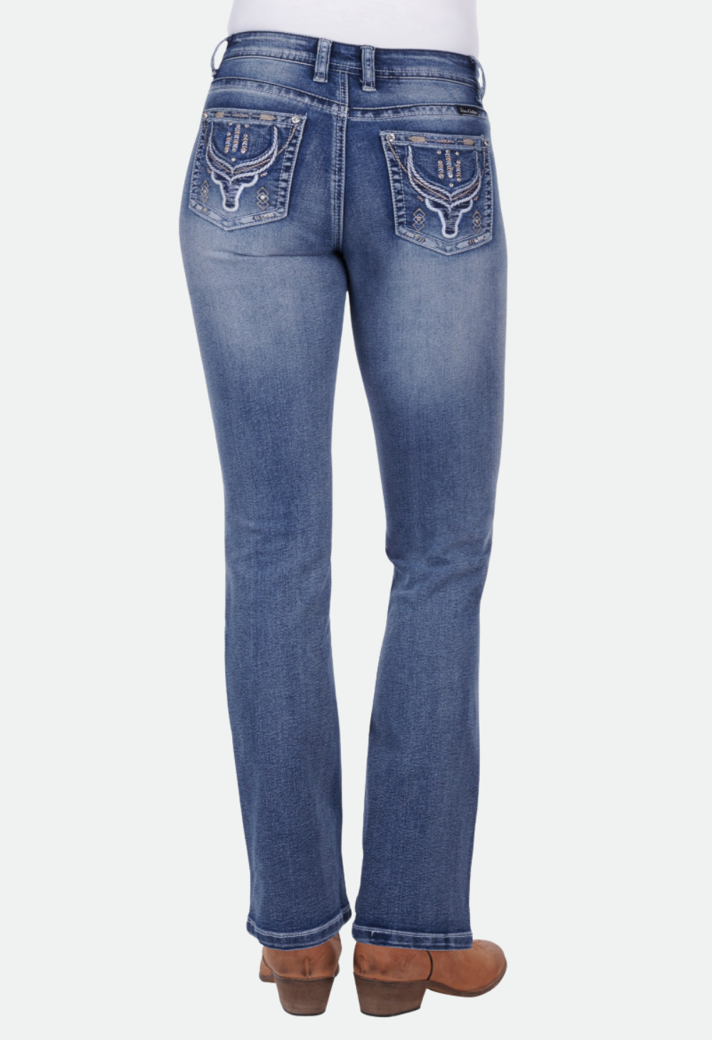 Pure Western Women's Steer Boot Cut Jean 32Leg