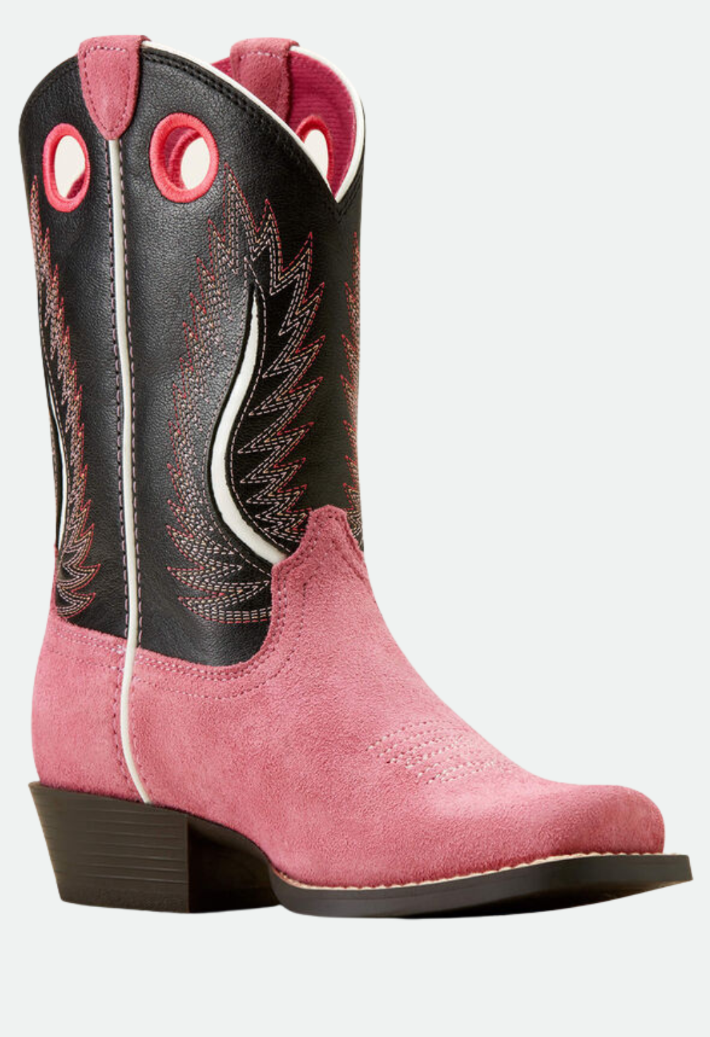 Ariat Kids Futurity Fort Worth Western Boot (Haute Pink Suede / Madison Avenue)