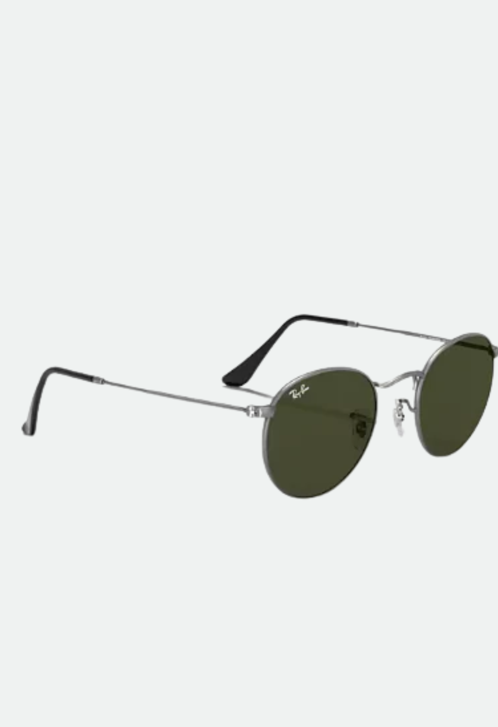 Ray-Ban Round Metal Matte Gunmetal W/G-15 Green