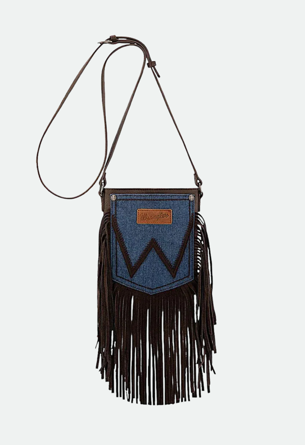 Wrangler Women's Denim Pocket Fringe Bag