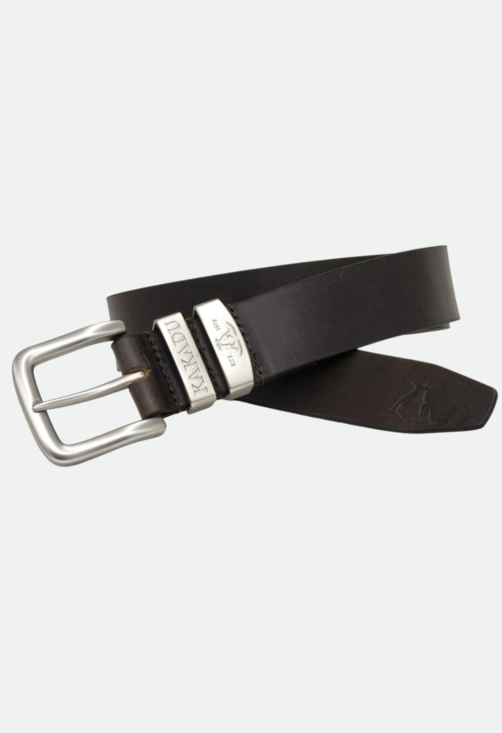 Kakadu Ironbark Belt Double Keeper - Dark Brown