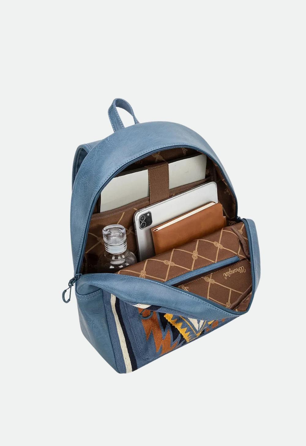 Wrangler Maya Aztec Backpack - Blue