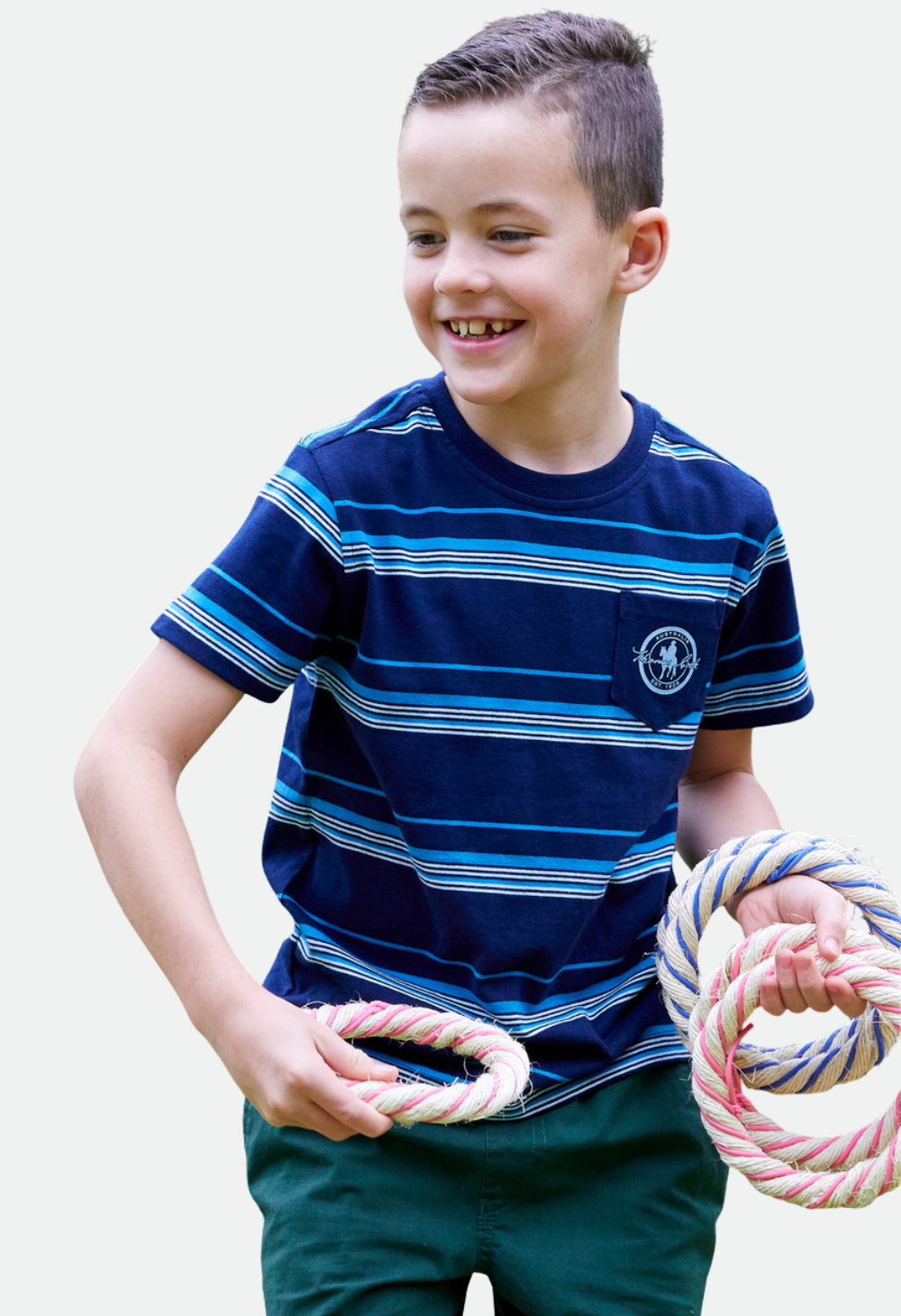 THOMAS COOK BOYS SHAUN 1PKT  S/S TEE (NAVY/BLUE) – No Exchanges or Refunds