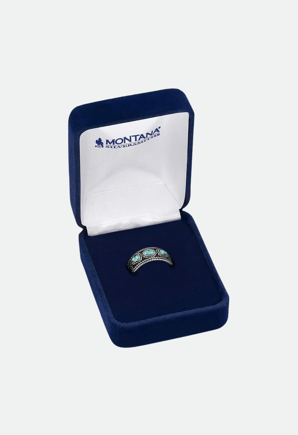 Montana Boot Stitch Turquoise Open Ring