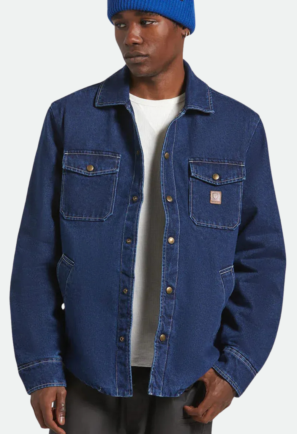 Brixton Men's Durham Lined Jacket - Washed Denim