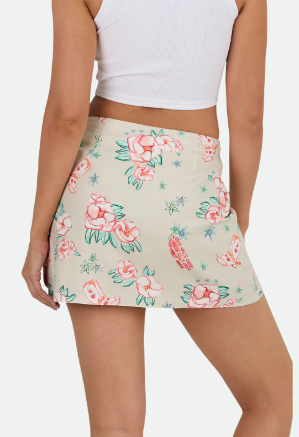 Ringers Western Womens Last Dance Mini Skirt - Off White