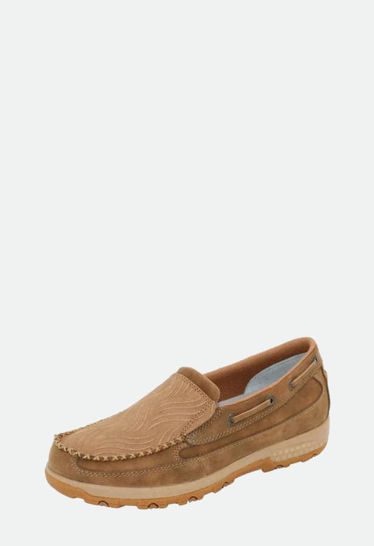 Twisted X Women's Wave Cellstretch Mocs Slip on - Brown/Bronze