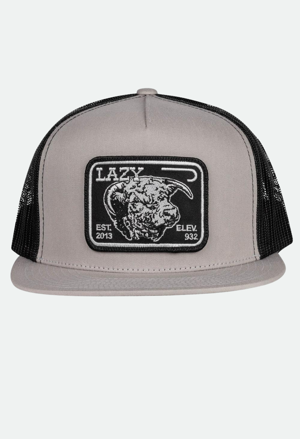 Lazy J Ranch Silver Grey & Black Elevation Classic Five Panel Trucker Hat