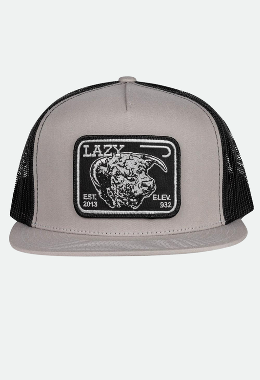 Lazy J Ranch Silver Grey & Black Elevation Classic Five Panel Trucker Hat