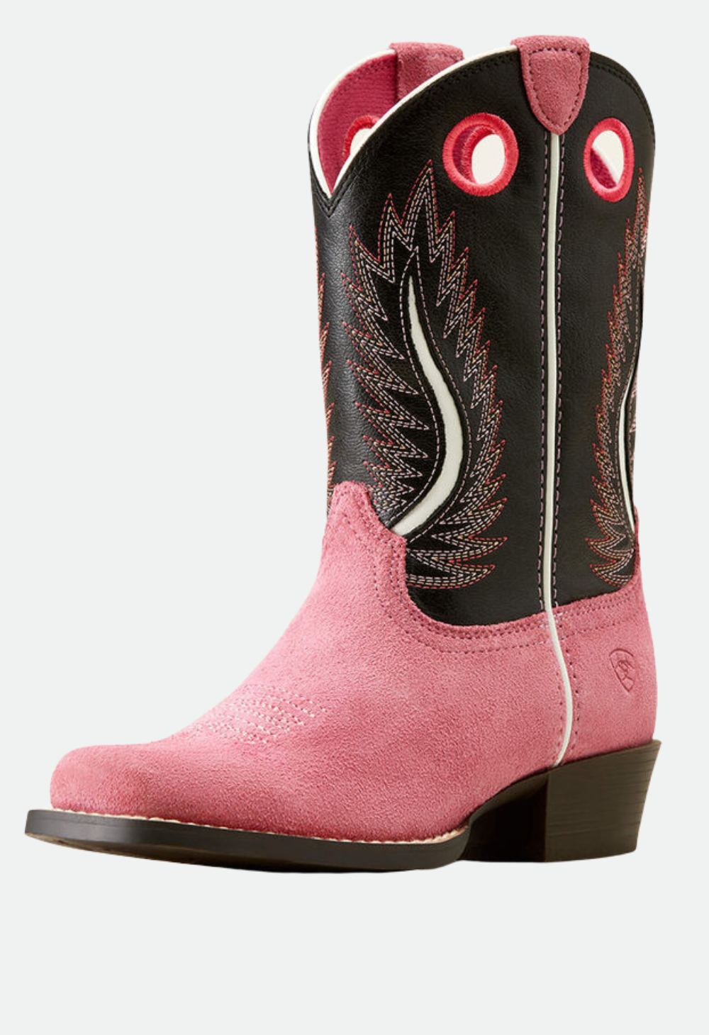 Ariat Kids Futurity Fort Worth Western Boot (Haute Pink Suede / Madison Avenue)