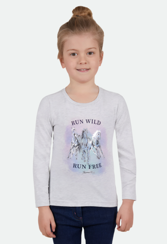 THOMAS COOK GIRLS TILLY L/S TEE (WHITE MARLE) - CLEARANCE – No Exchanges or Refunds