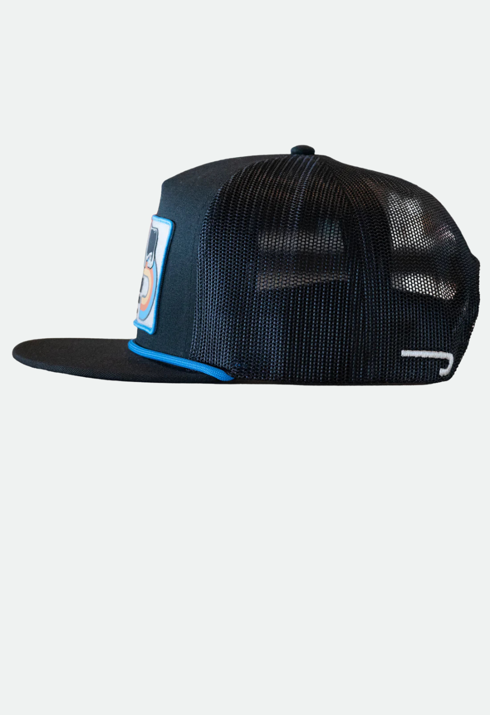 Lazy J Ranch Black Van Horn Classic Rope Trucker Hat