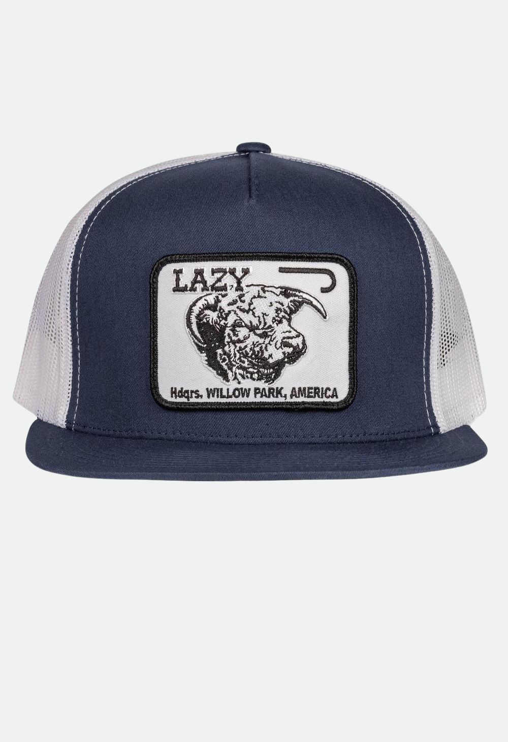 Lazy J Ranch Navy & White Willow Cattle Headquarters Classic Five Panel Trucker Hat
