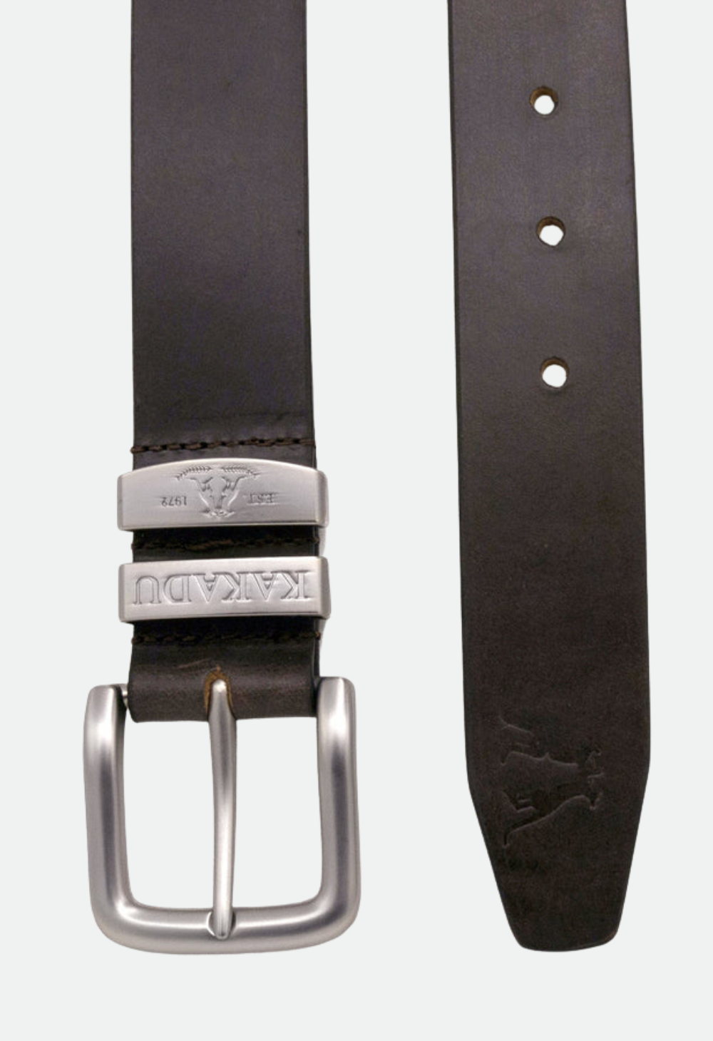 Kakadu Ironbark Belt Double Keeper - Dark Brown