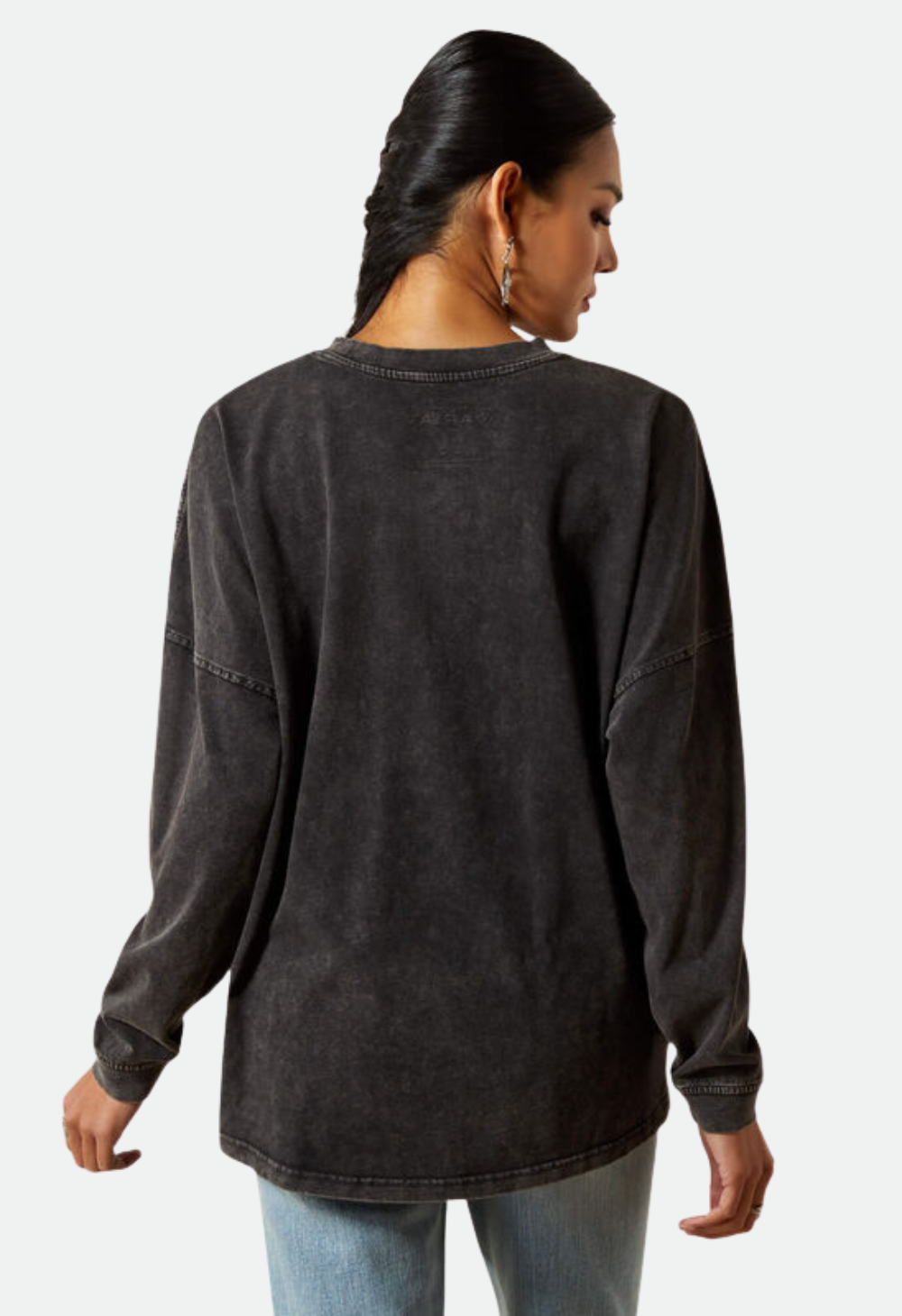 Ariat Women's Canvas Oversized T-Shirt - BLACK MINERAL