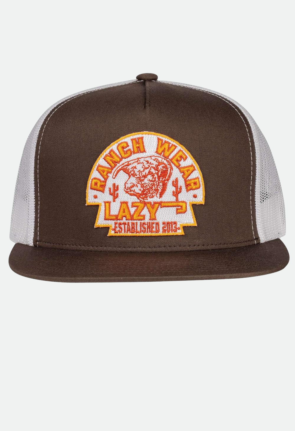 Lazy J Ranch Brown & White Rusty Arrowhead Classic Five Panel Trucker Hat