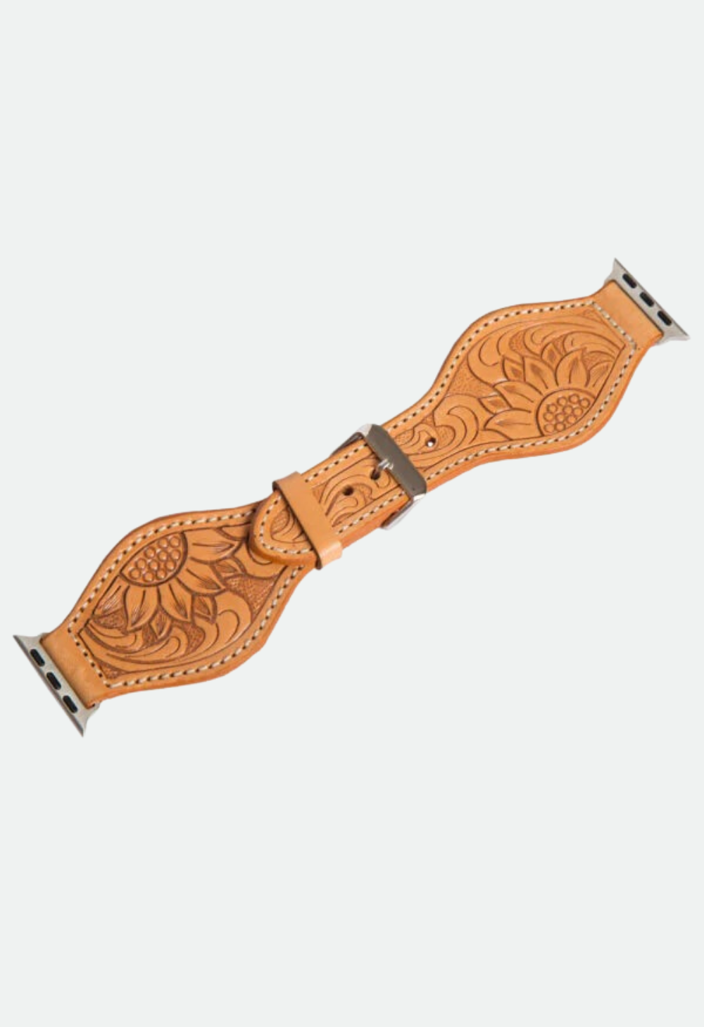 The Design Edge Women's Tooling Leather Rounded Apple Watch Strap – WS101