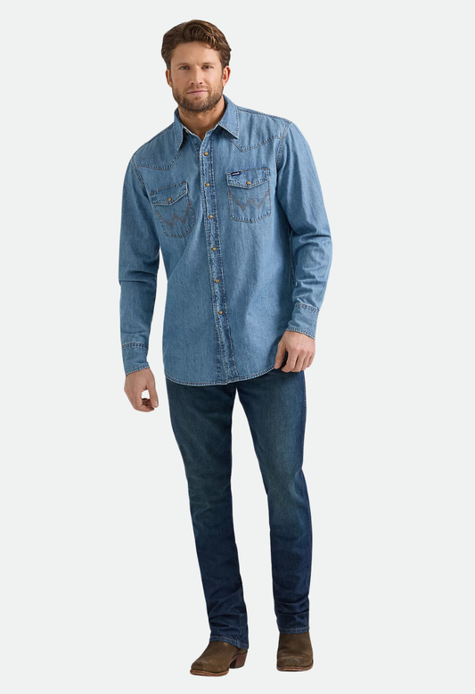 Wrangler® Men's Classic Denim Western Snap Shirt