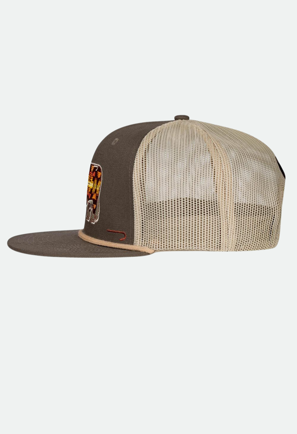 Lazy J Ranch Coyote Brown & White Desert Show Time Classic Rope Trucker Hat