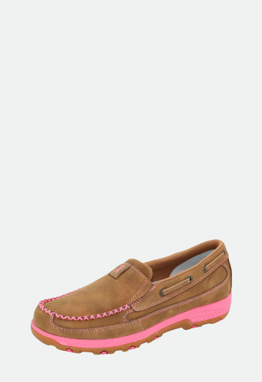 Twisted X Women's Cellstretch  Slip On - Brown/Pink