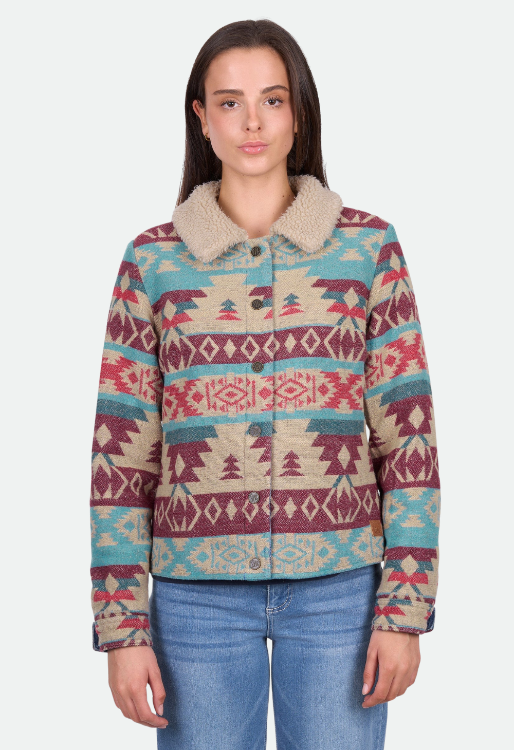 Wrangler Women’s Dixie Reversible Jacket - Denim/Multi