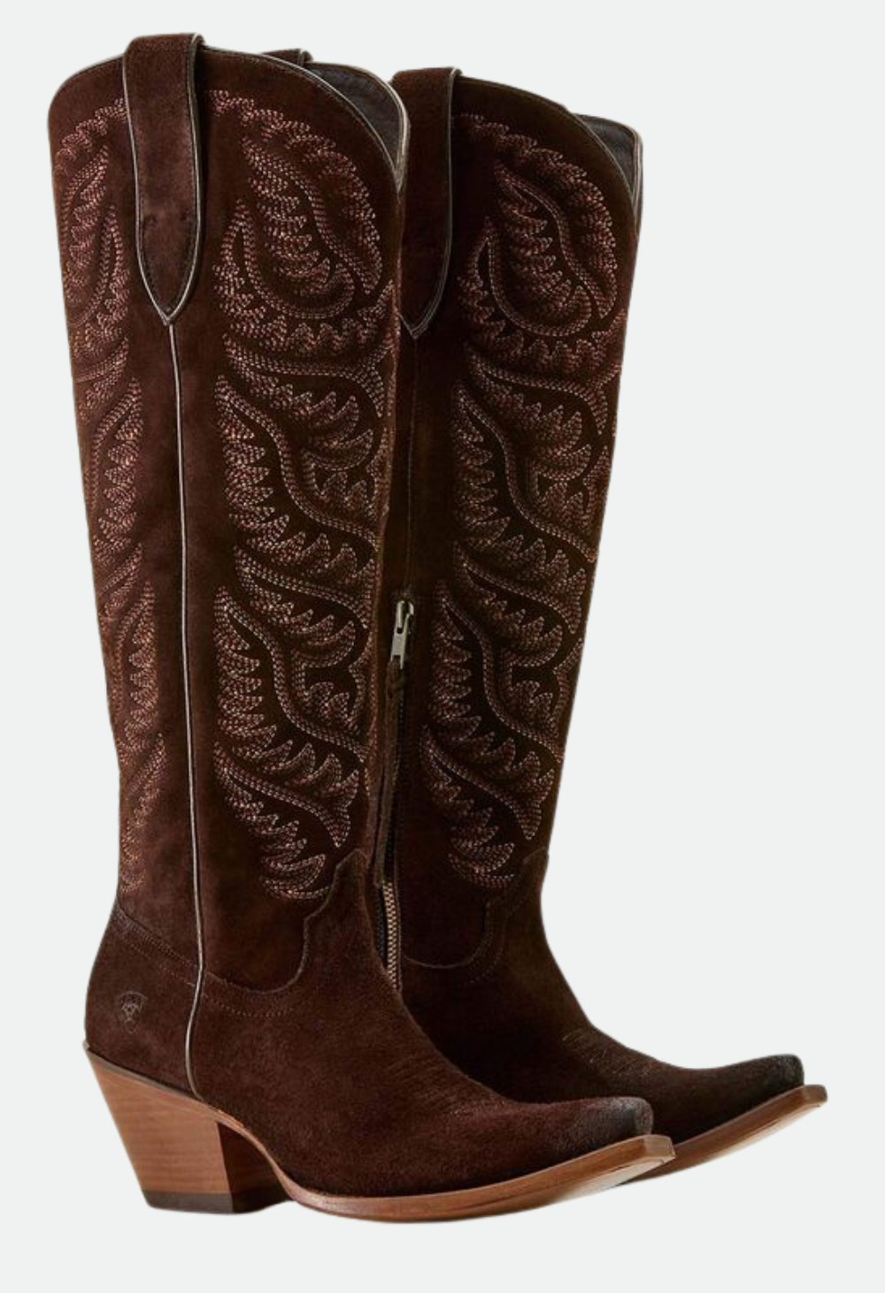 Ariat Womens Laramie X Toe Western Boot - FRENCH ROAST SUEDE