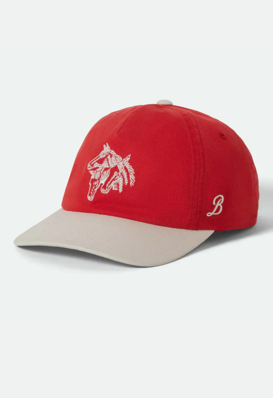 Brixton Round Up Lp Adjustable Hat - Washed Adrenaline Rush/White Cap